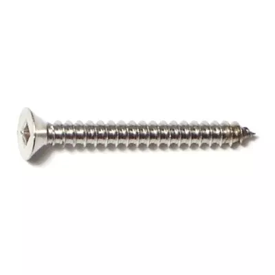 #8 x 1-1/2" 18-8 Stainless Square Drive Flat Head Sheet Metal Screws (20 pcs.)