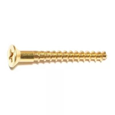 #8 x 1-1/2" Brass Phillips Flat Head Wood Screws (40 pcs.)