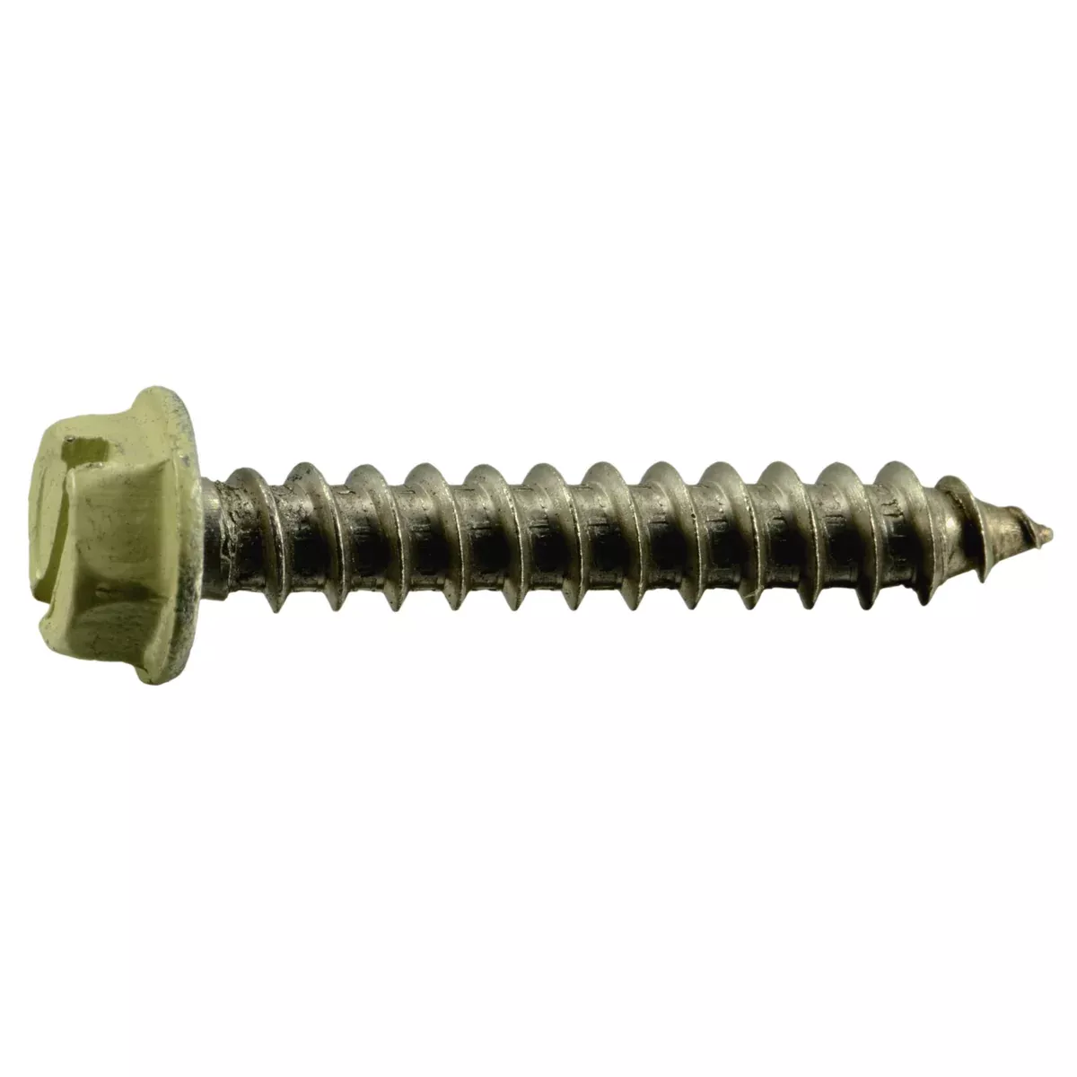 #8 x 1" Beige 18-8 Stainless Hex Head Sheet Metal Screws (40 pcs.)
