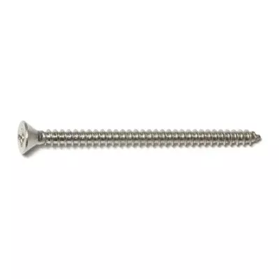 #8 x 2-1/2" 18-8 Stainless Square Flat Sheet Metal Screws (9 pcs.)