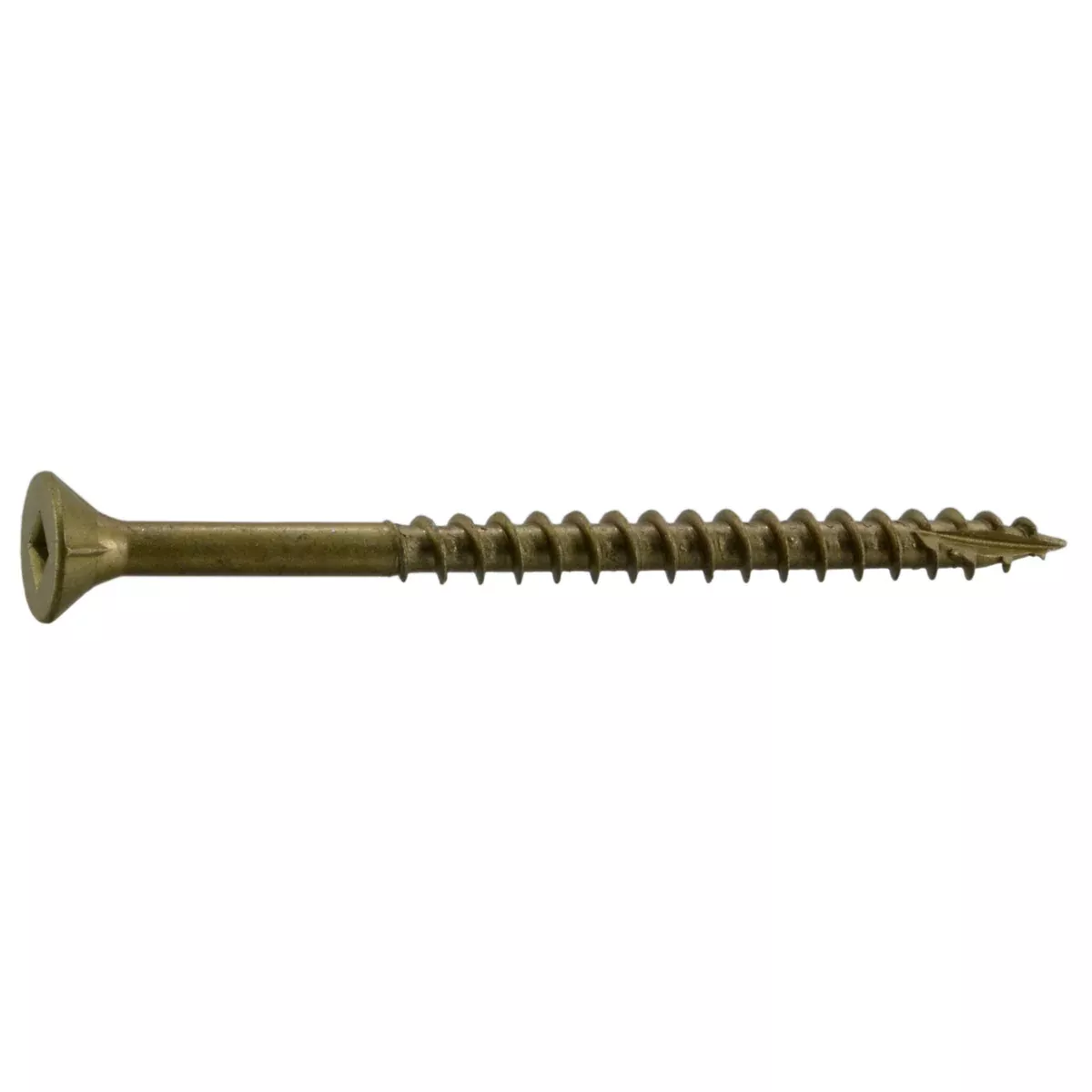 #8 x 2-1/2" Tan Ruspert Coated Steel Square Drive Bugle Head Deck Screws