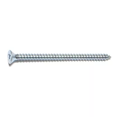 #8 x 2-1/2" Zinc Phillips Flat Head Sheet Metal Screws (40 pcs.)