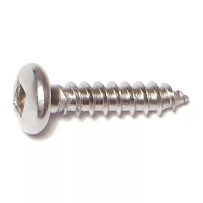 #8 x 3/4" 18-8 Stainless Square Drive Pan Head Sheet Metal Screws (30 pcs.)