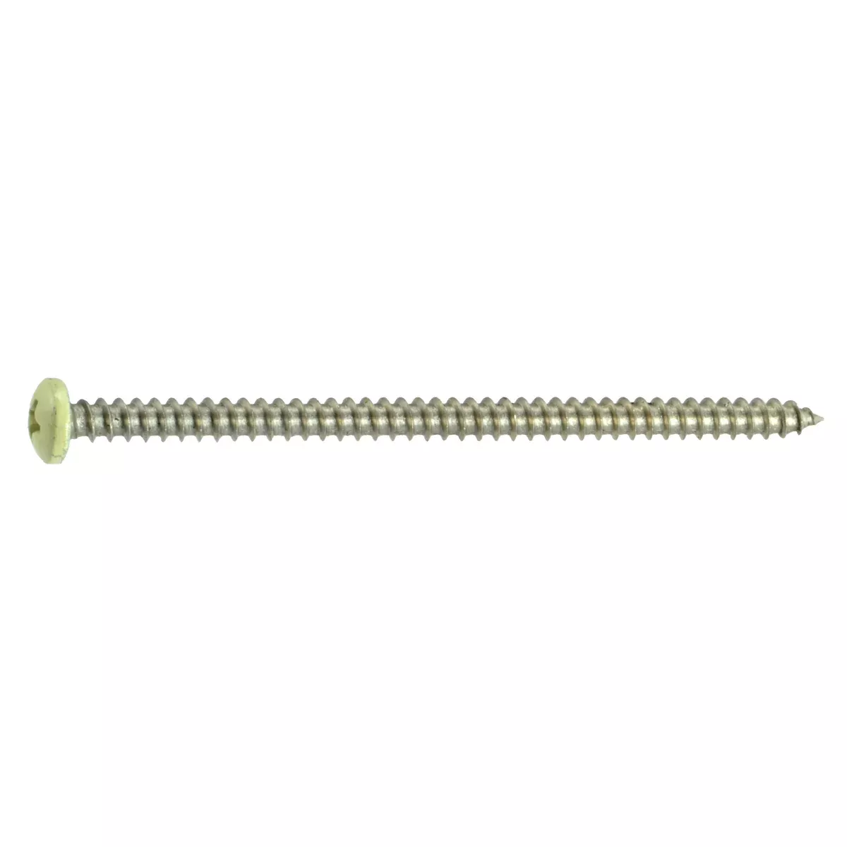 #8 x 3" Beige Painted 18-8 Stainless Steel Phillips Pan Head Sheet Metal Screws