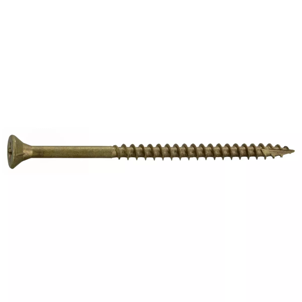 #8 x 3" Tan Ruspert Coated Steel Phillips Bugle Head Deck Screws