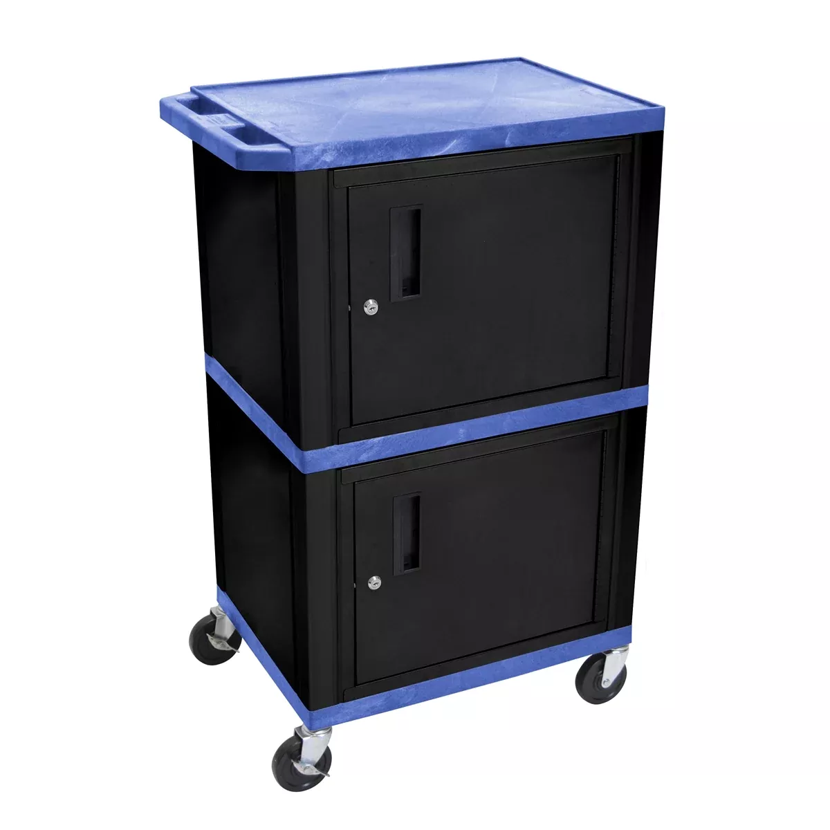 Audio-Visual Tuffy Cart - Double Cabinet LUXWT50BU-B Luxor