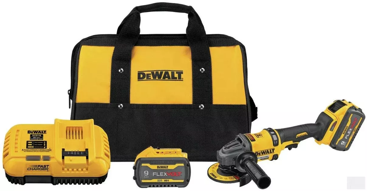 DEWALT Flexvolt 60V MAX Brushless 4-1/2" - 6" Grinder With Kickback Brake Kit DCG418X2