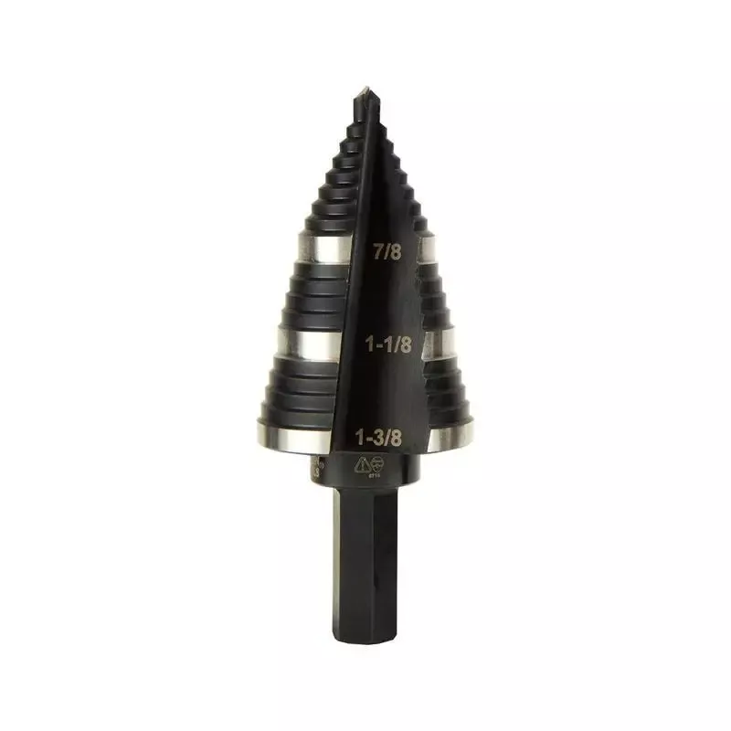 Klein Tools KTSB15 Step Drill Bit #15 Double-Fluted 7/8 to 1-3/8 Inch