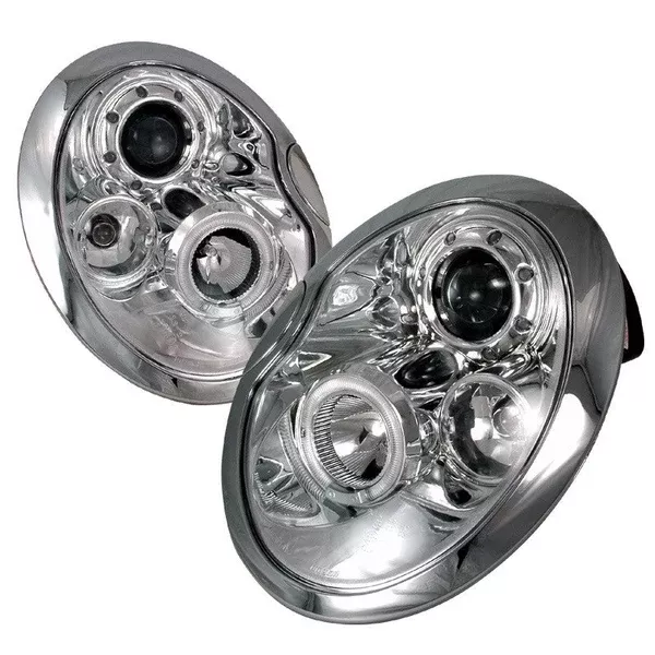 Spec-D 02-06 Mini Cooper Halo Projector Headlights Chrome