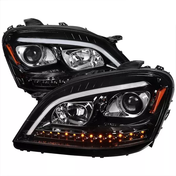 Spec-D 06-08 Mercedes W164 SEQ LED Headlights Black