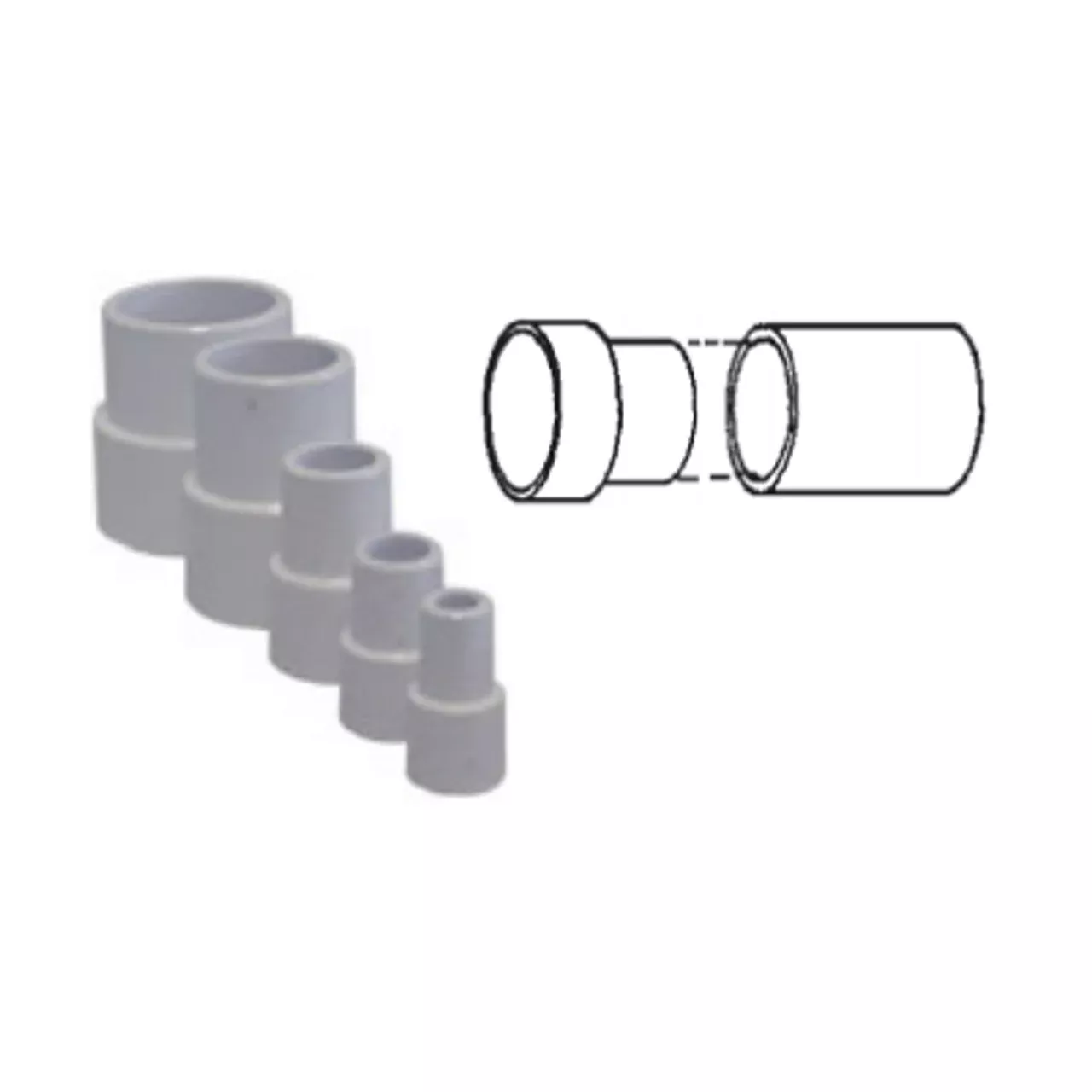 White PVC Pipe Extender for 3/4" Pipe