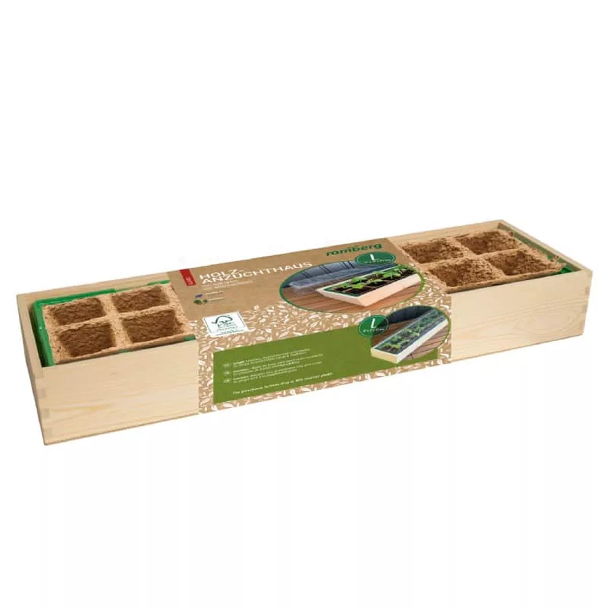 Wooden Seedling Tray L