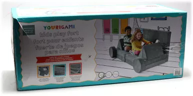 Yourigami Kids Convertible Play Fort, Green